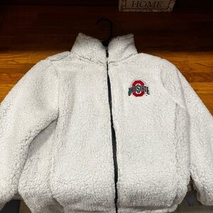 BRAND NEW Ohio State  White Sherpa Jacket